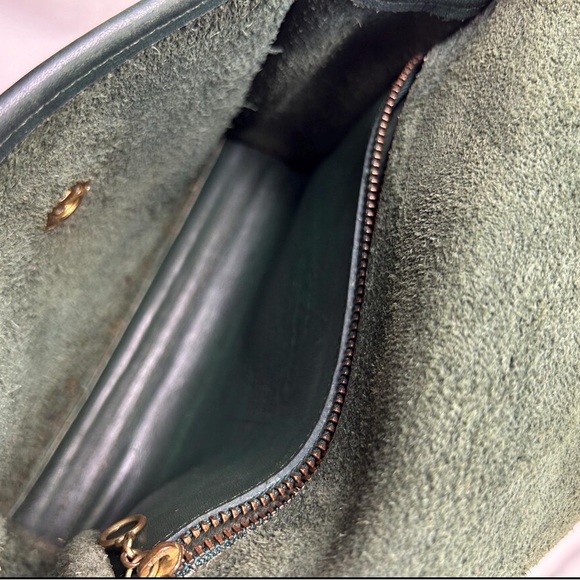 Vintage Coach Green Christie Chrystie Crossbody Bag 9892 Genuine Leather RARE - Picture 5 of 10